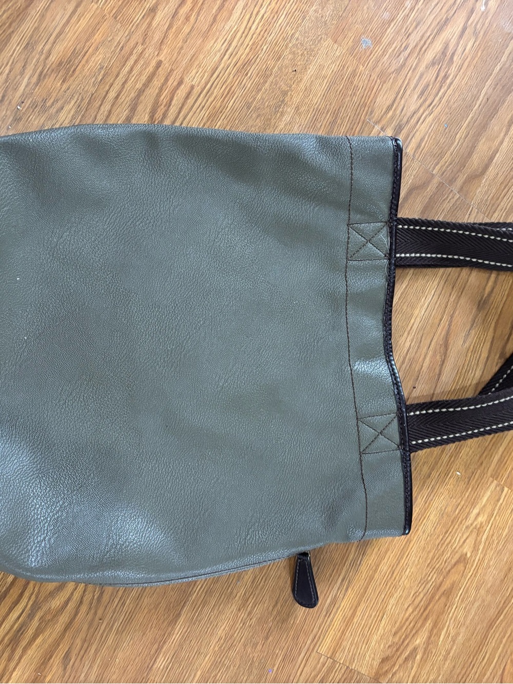 Women’s Fox Appliqué Chala Tote Bag in Olive Green - Picture 2 of 4